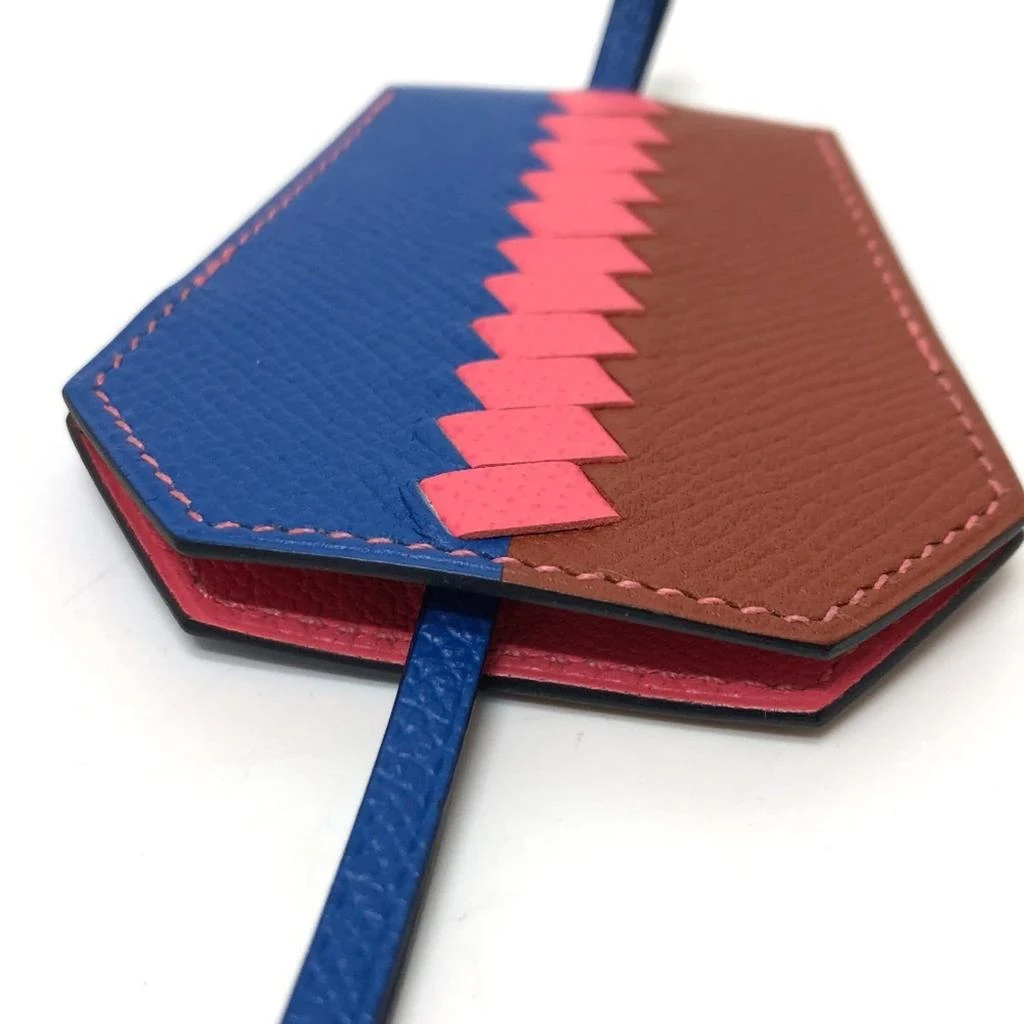 Hermes blue Brique pink Epsom Leather Keyring (Pre-Owned) 2