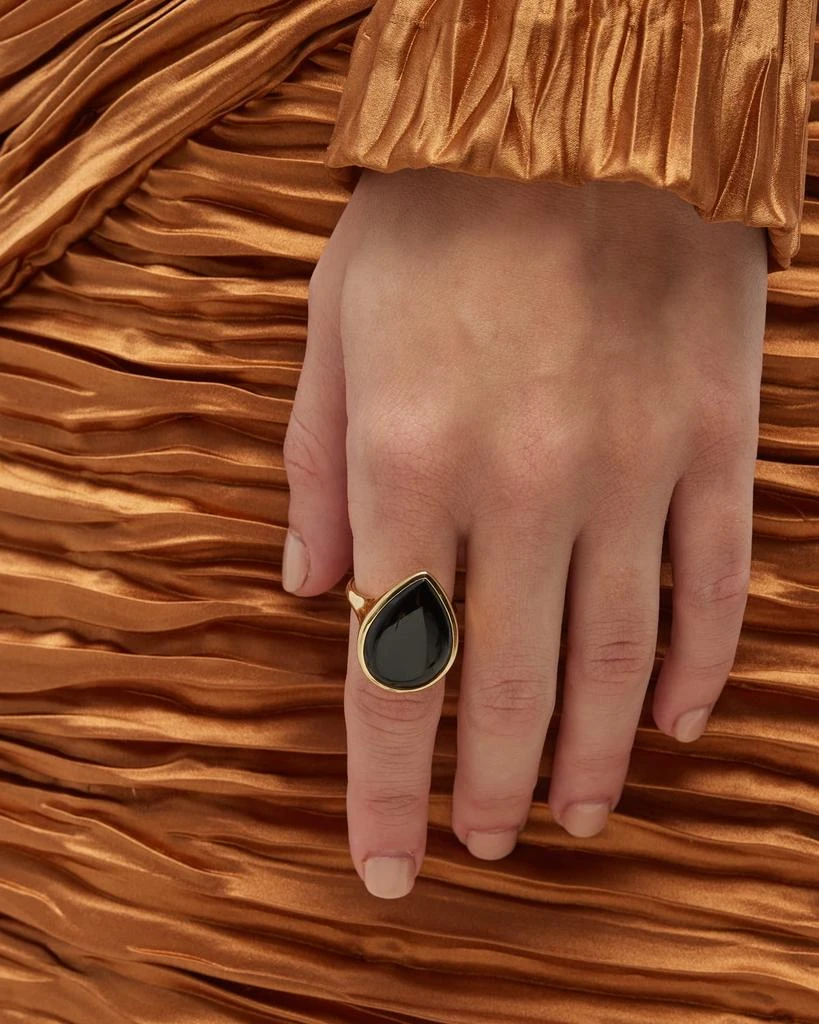 Ippolita 18K Polished Rock Candy Medium Teardrop Ring in Onyx; Size 7 2