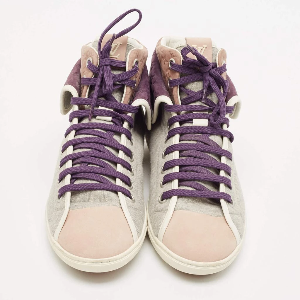 Louis Vuitton Louis Vuitton Multicolor Suede and Fabric Brea High Top Sneakers Size 39 3