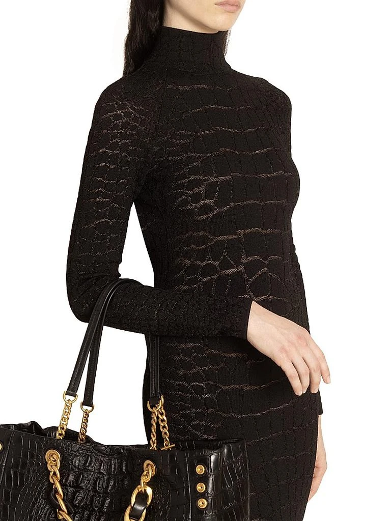 Balmain Open-back Midi Dress - Black Balmain Open-back Midi Dress - Black