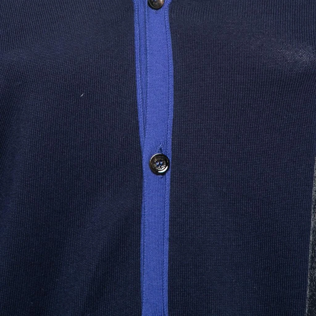 Alexander McQueen McQ by Alexander McQueen Blue Knit Button Front Long Sleeve Cardigan L 3