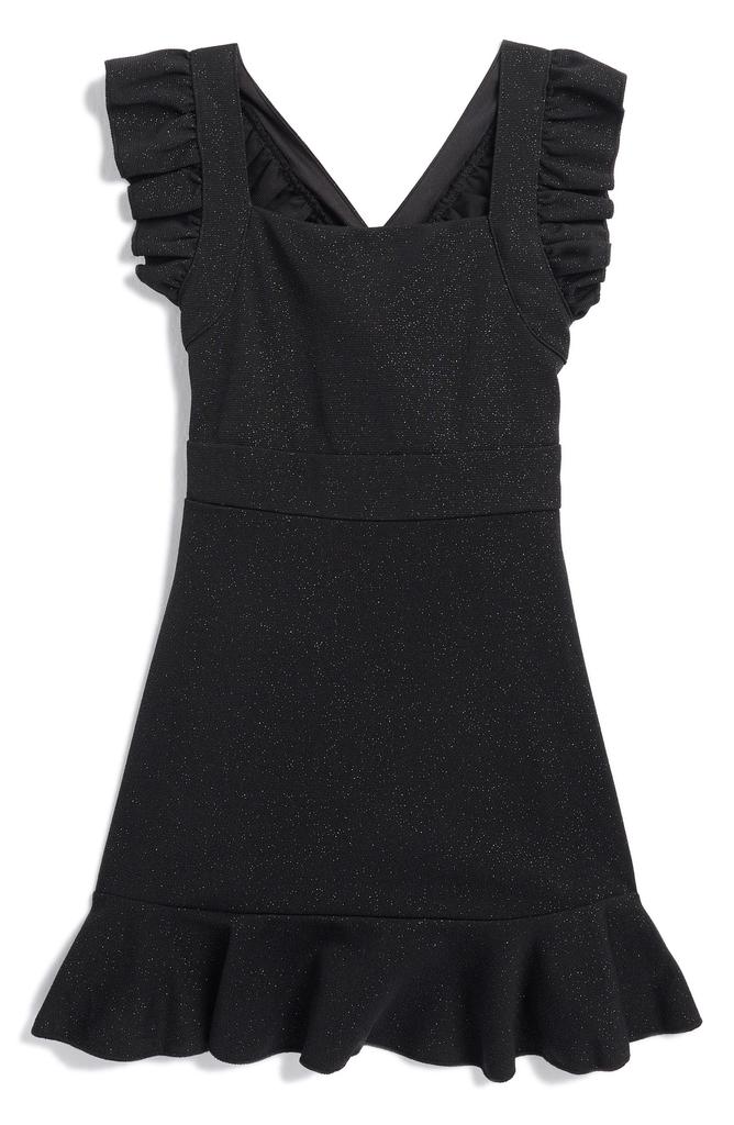 Zunie Kids' Glitter Ottoman Fit & Flare Dress