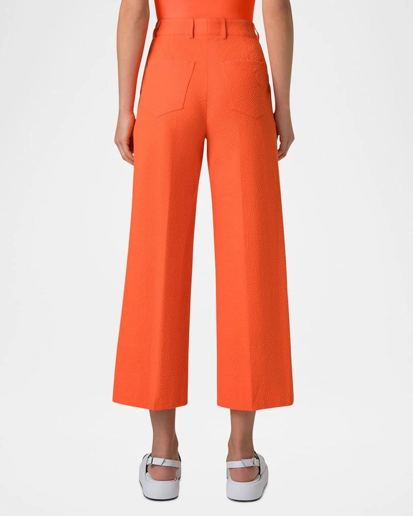 Akris Chiara Cotton Seersucker Wide-Leg Pants 3