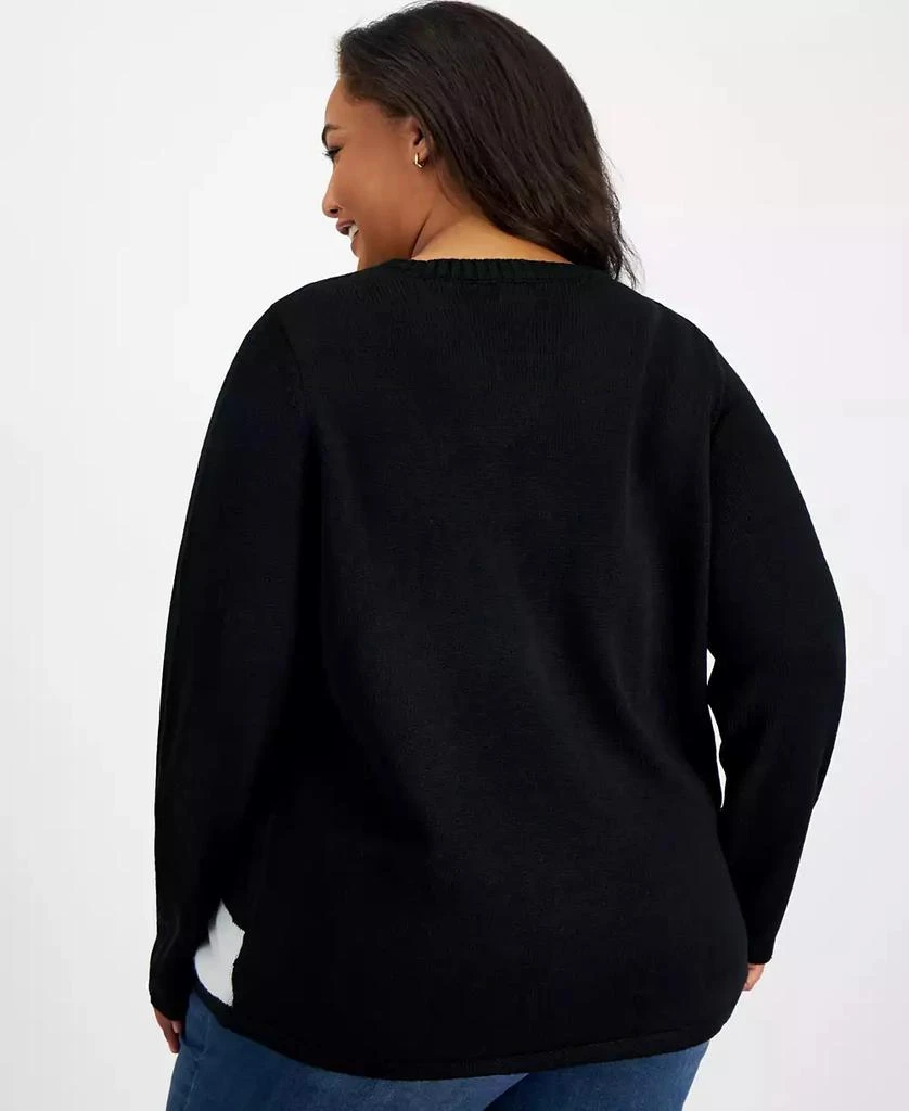 Holiday Lane Plus Size Mr. & Mrs. Claus Sweater, Created for Macy's 2