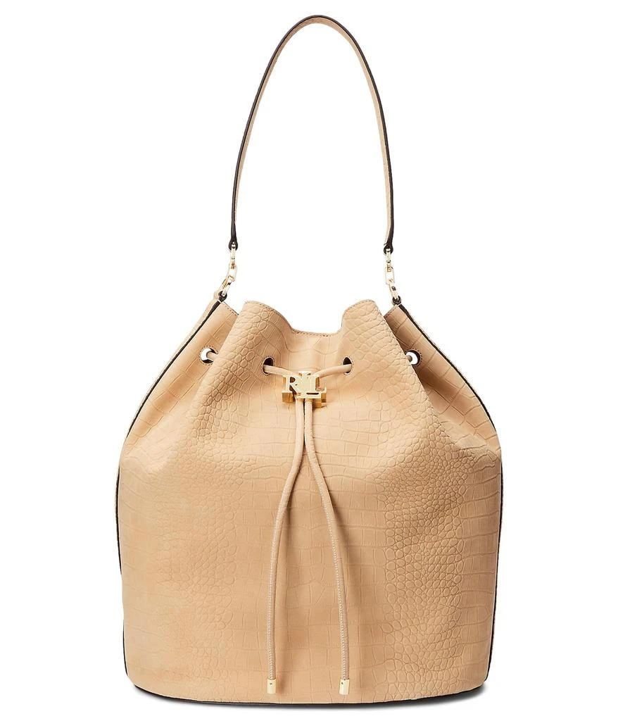 Lauren Ralph Lauren Nubuck Large Andie Drawstring Bag 1