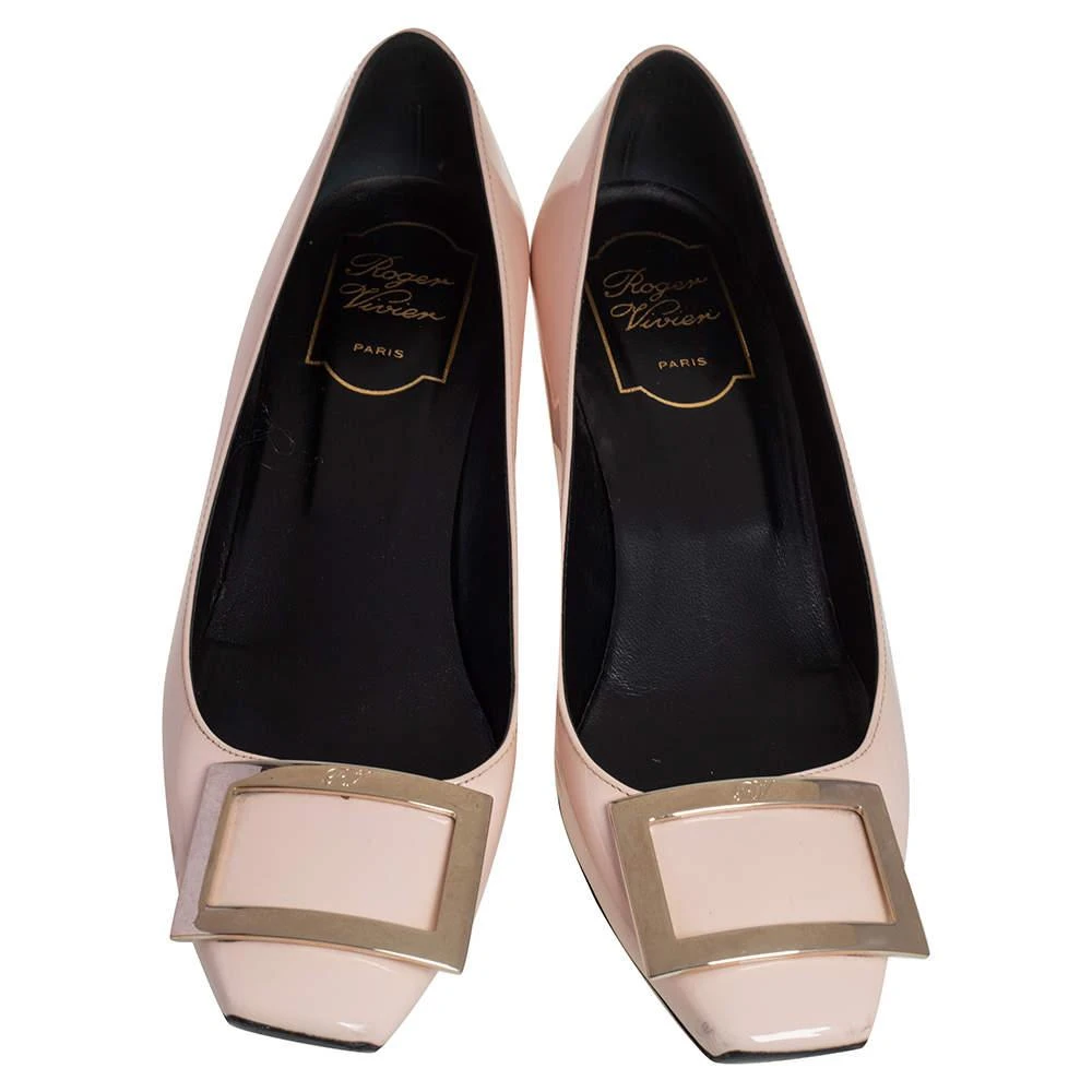 Roger Vivier Roger Vivier Beige Patent Leather Belle Pumps Size 38 3