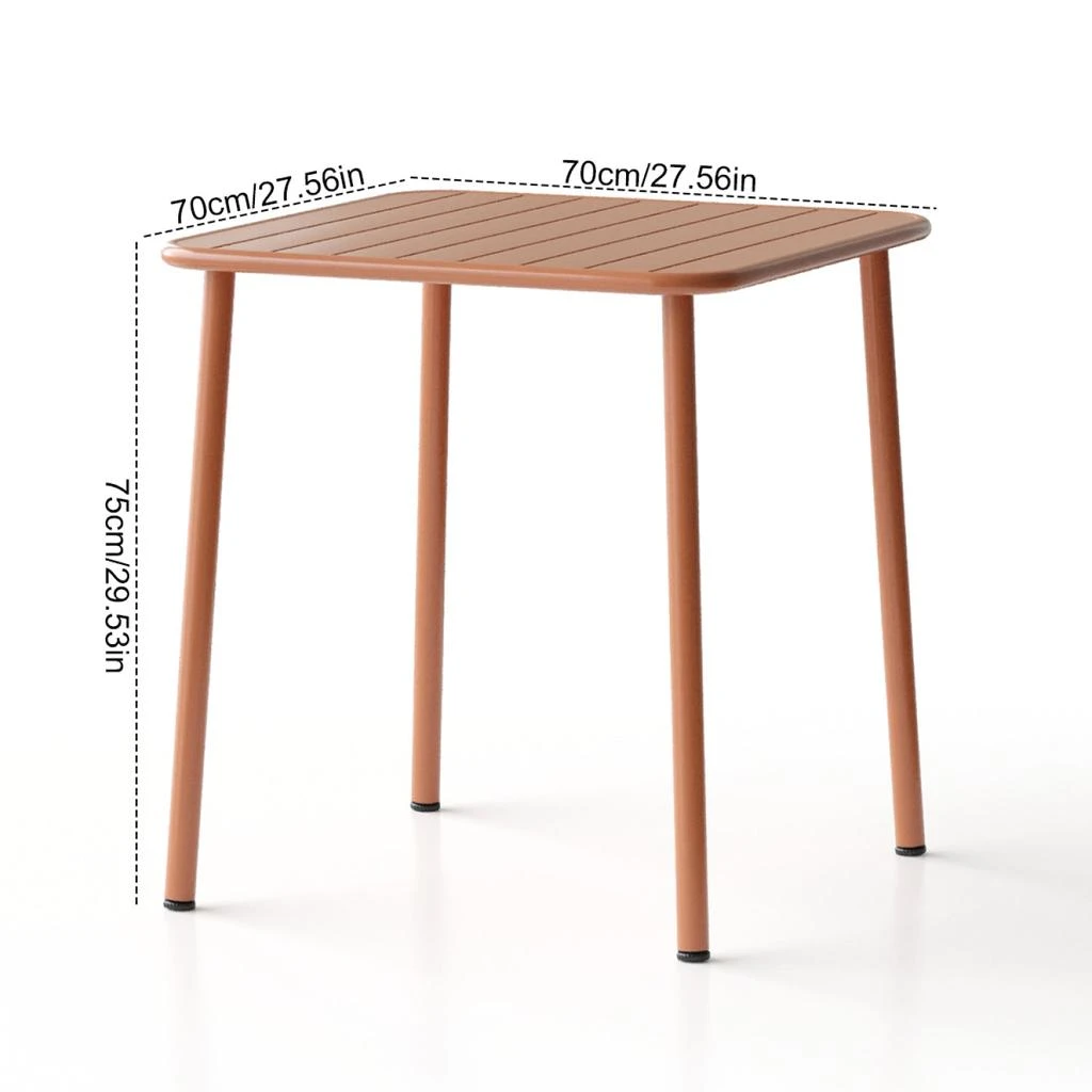 Streamdale Furniture Streamdale Sera Red Square Outdoor Table 6