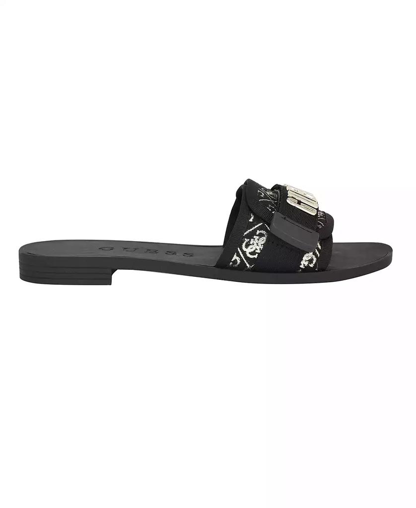 GUESS Women's Elyze Quattro G Slip-On Slide Flat Sandals