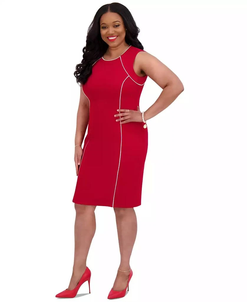 Kasper Women's Piped Sheath Dress, Regular & Plus Size 5