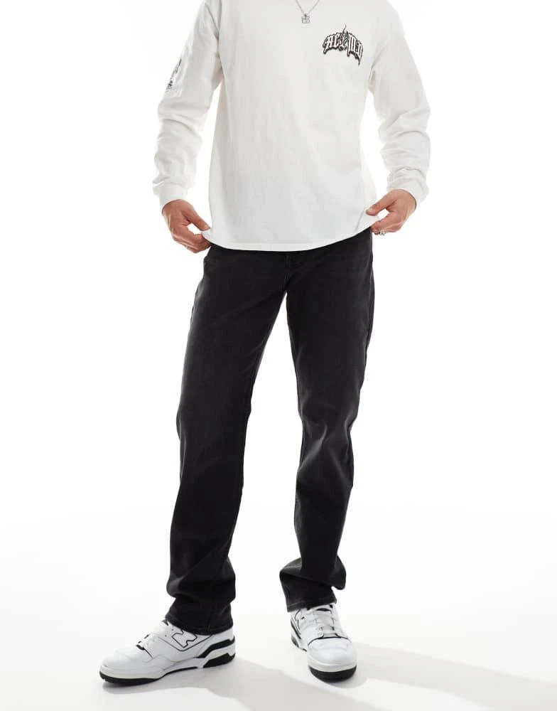 LEE Lee West relaxed straight fit jeans in washed black 1