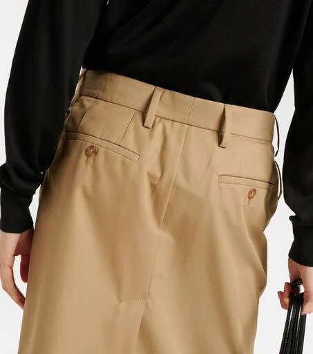 Prada Belted cotton twill pencil skirt 7