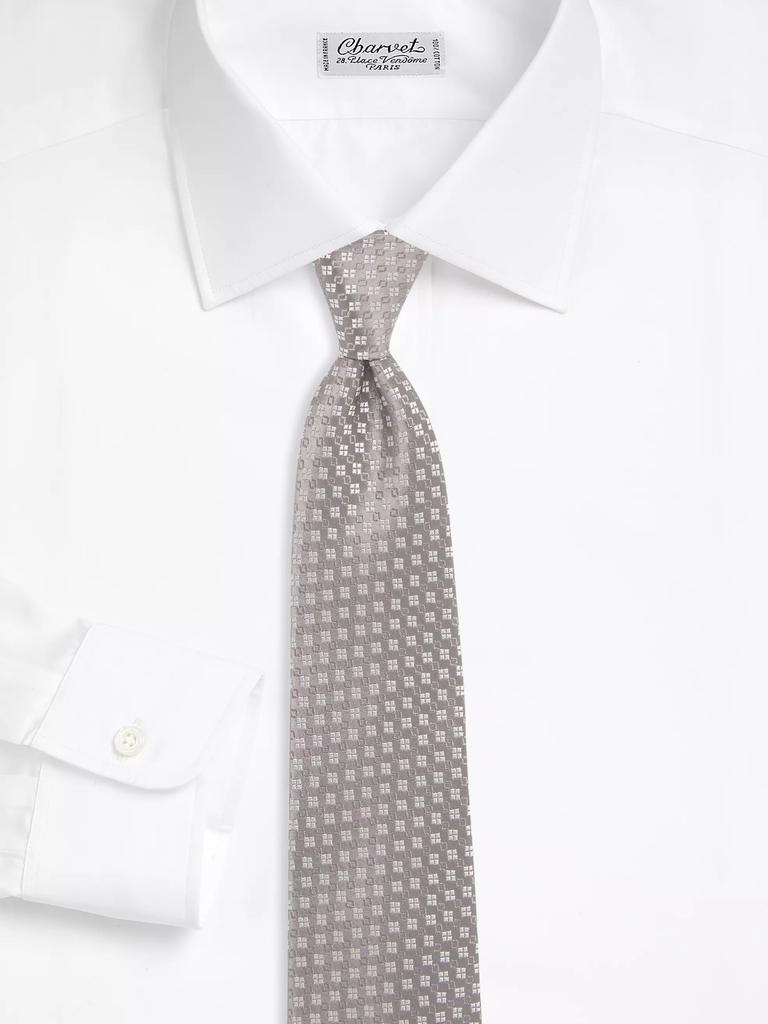 Charvet Mini Medallion Chain Silk Jacquard Tie