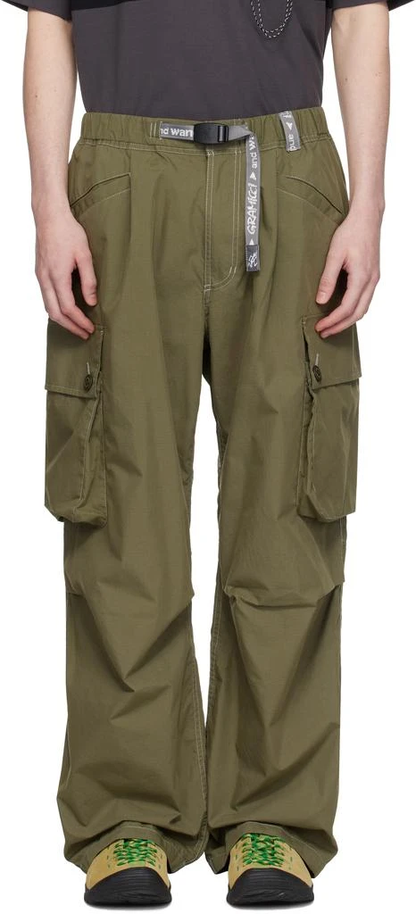 And Wander Khaki Gramicci Edition Military Wide Cargo Pants 1