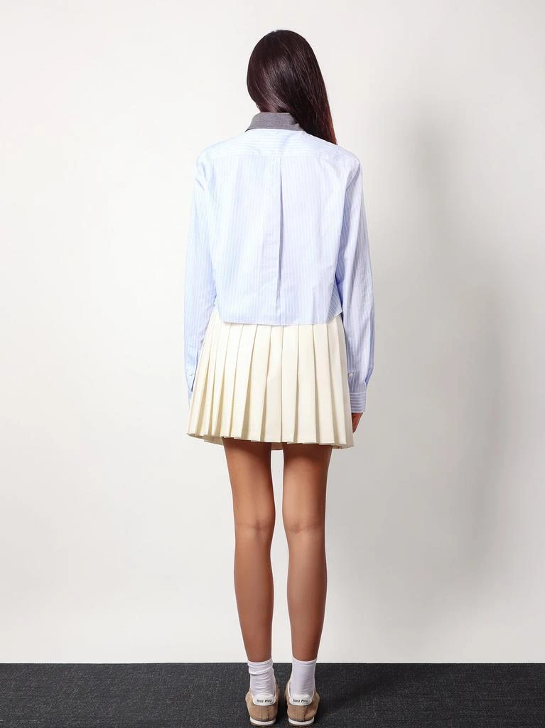 Miu Miu Plissé wool and mohair skirt 3