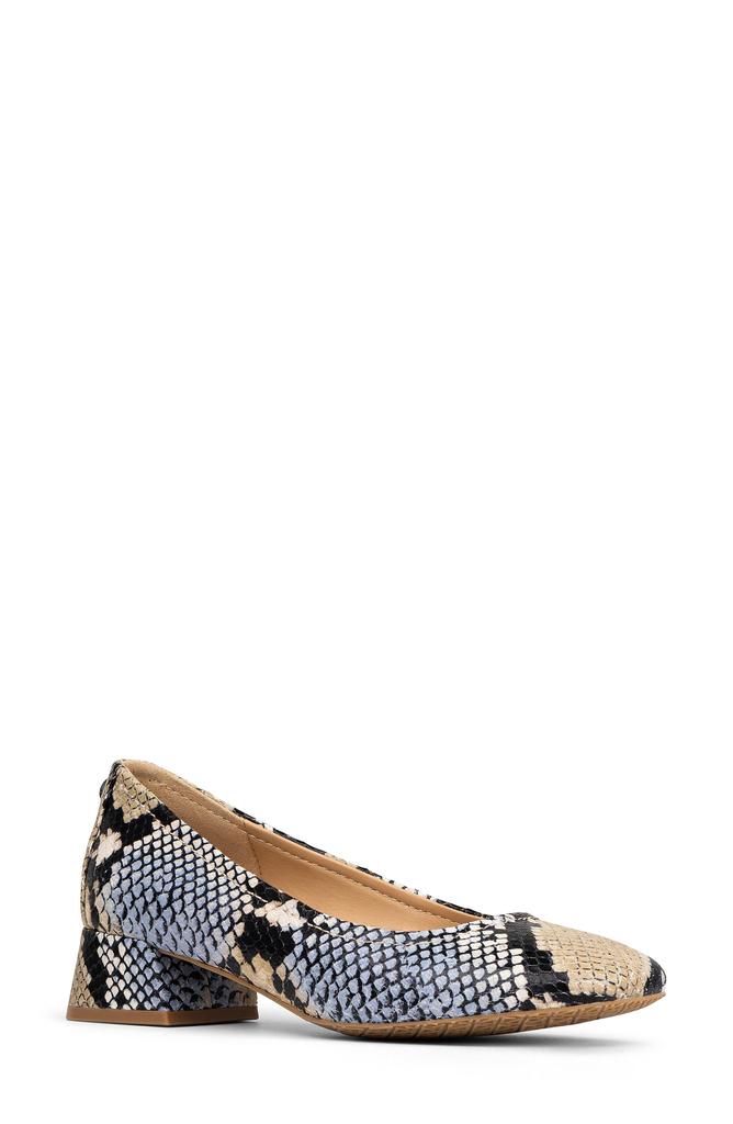 Donald Pliner Snakeskin Print Mid Heel Pump
