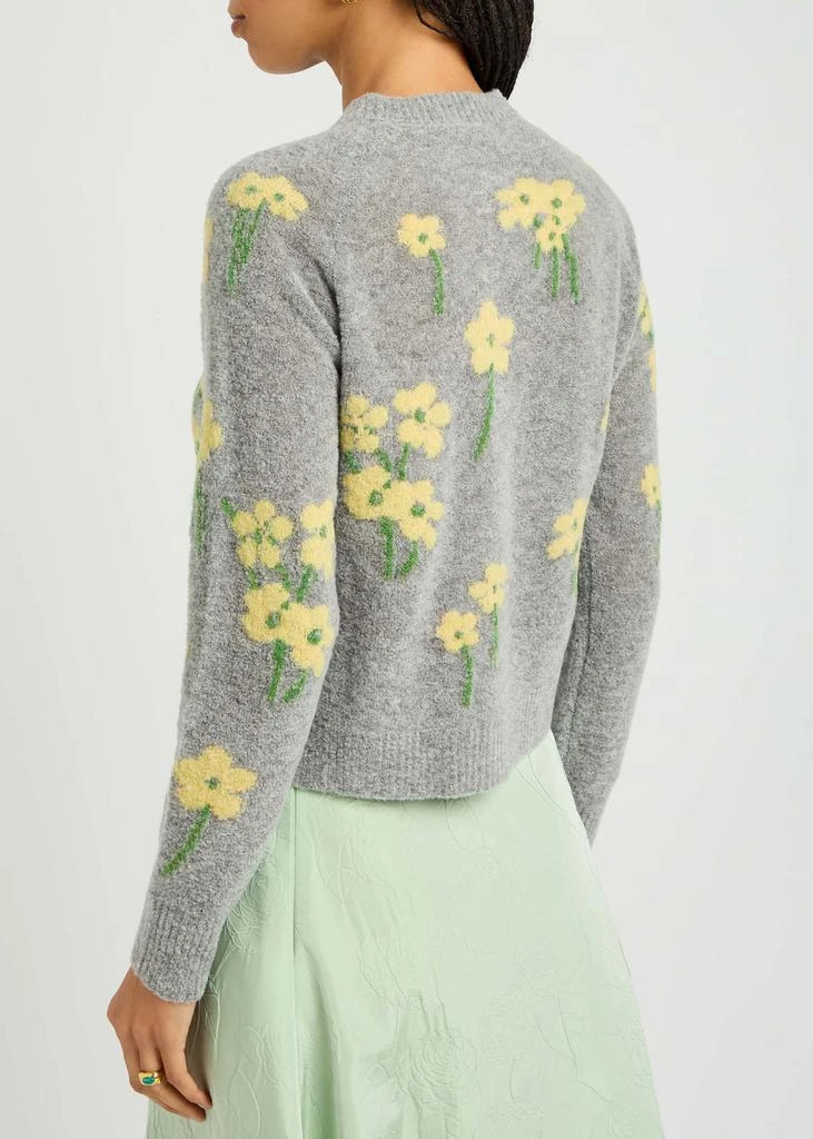 Bernadette Nonna floral-intarsia wool-blend cardigan 3