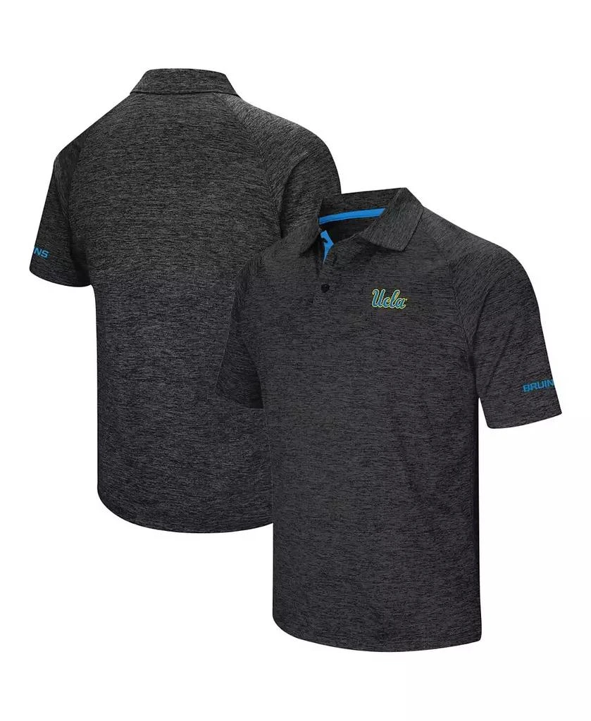 Colosseum Men's Black UCLA Bruins Big and Tall Down Swing Polo Shirt 2