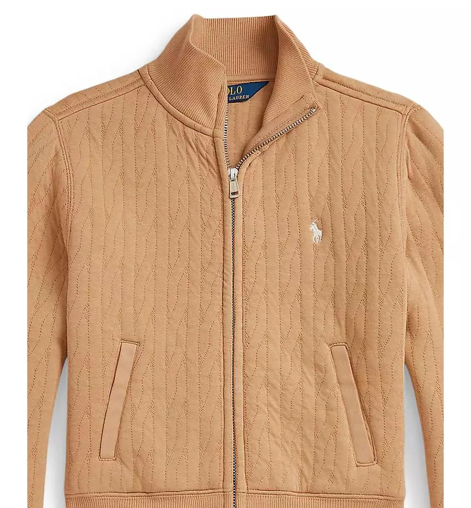 Ralph Lauren Girls 7-16 Collar Quilted Cable-Motif Jacket 3