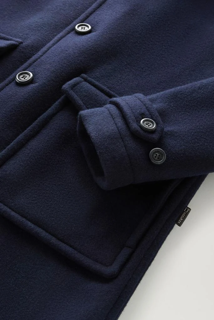 Woolrich Coat in Recycled Italian Wool Blend - Men - Blue 8