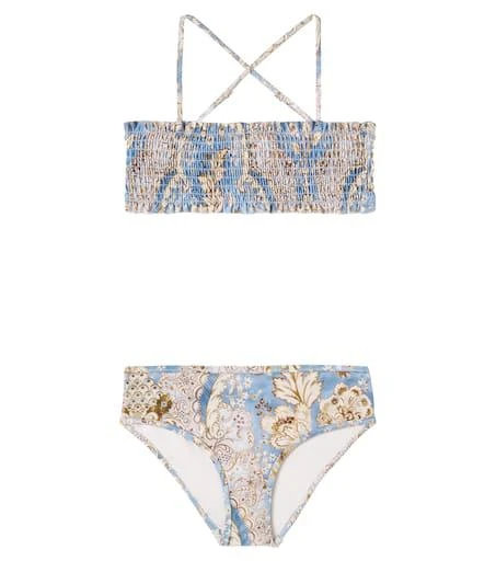 Zimmermann Printed shirred bikini 1