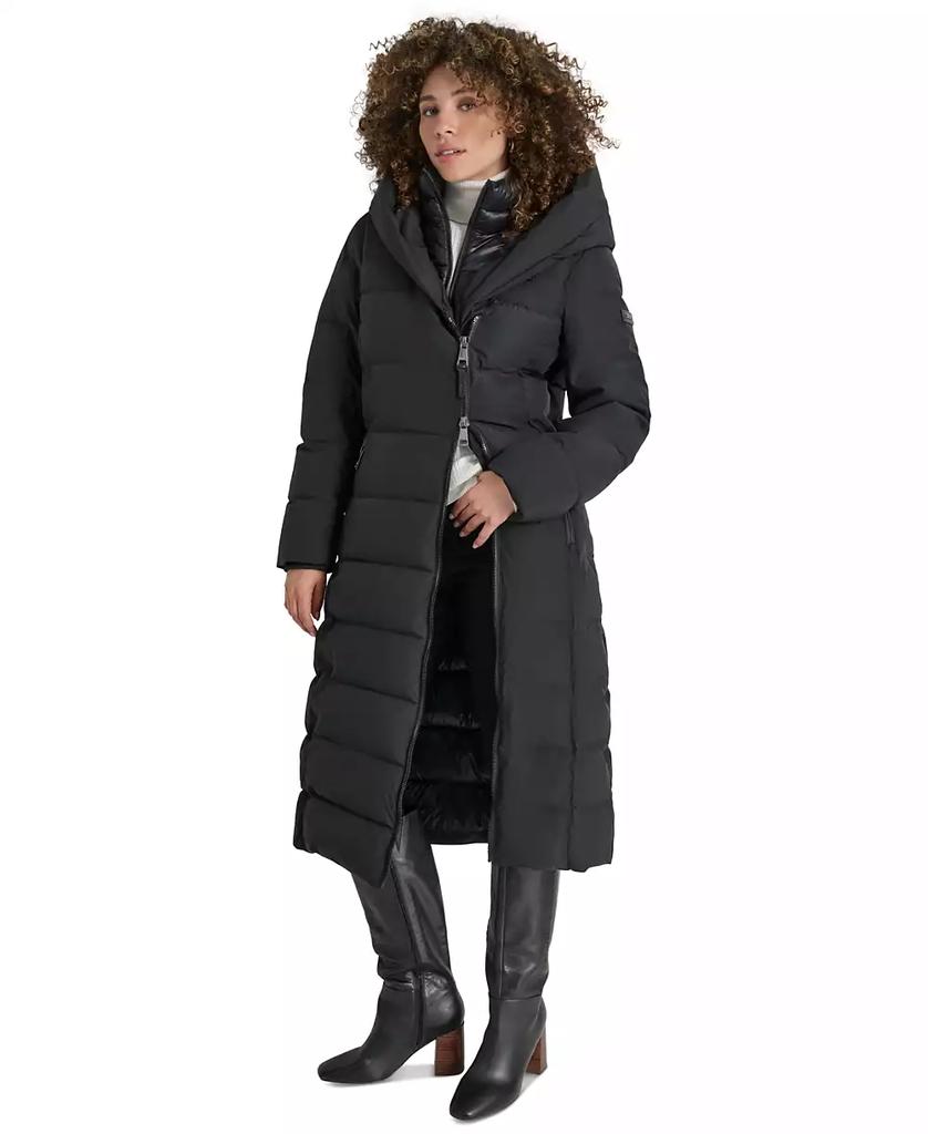 ジャケット・アウター DKNY - big shawl collar coat Women's Bibbed Shawl Collar Hooded Puffer Coat – On Sale Now with