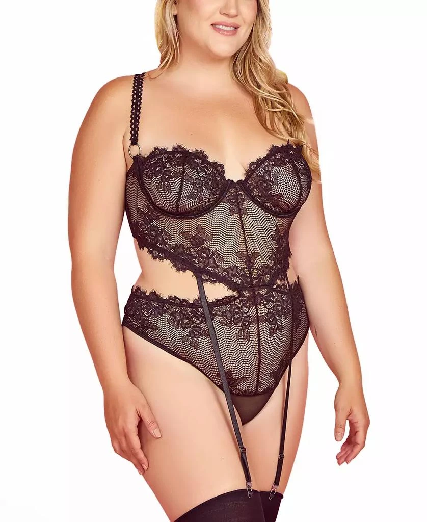 Hauty Plus Size Underwire Lace Bodysuit 3