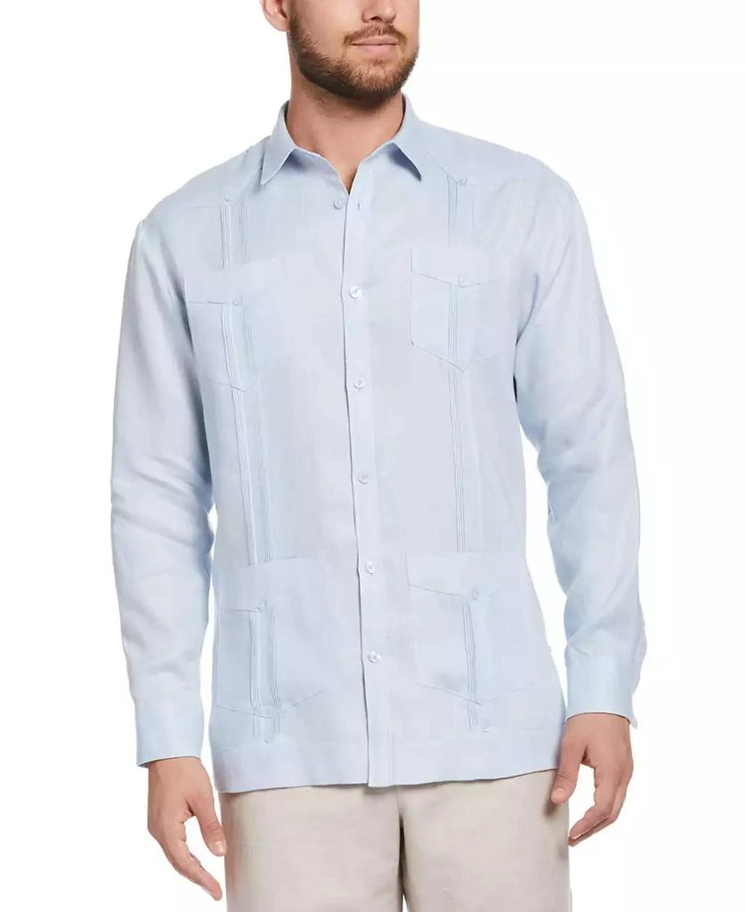 Cubavera Men's 100% Linen Long Sleeve 4 Pocket Guayabera Shirt 1