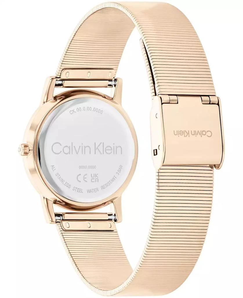Calvin Klein Women's CK Feel Carnation Gold-Tone Stainless Steel Mesh Watch 30mm 3