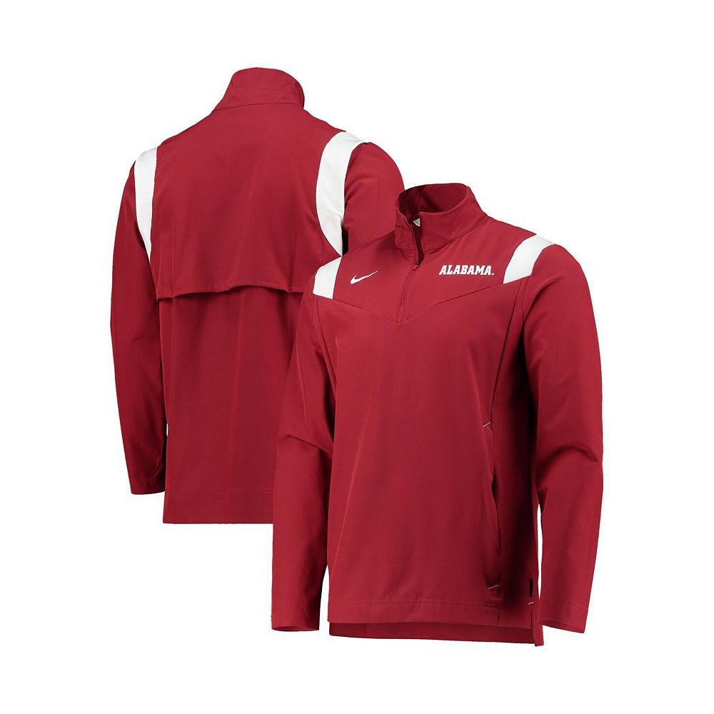 Nike Men's Crimson Alabama Crimson Tide 2021 Team Coach Quarter-Zip Jacket