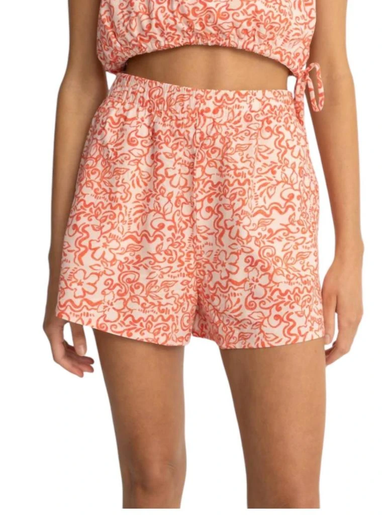 Rhythm. Islander Floral Beach Short In Coral 1