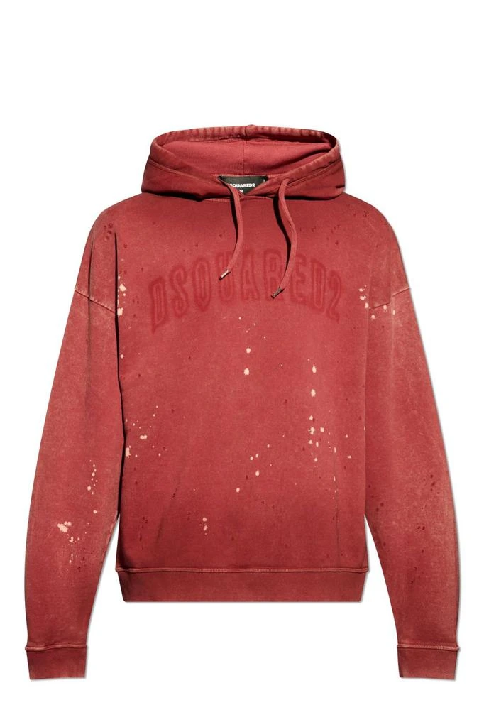 DSQUARED2 Dsquared2 Paint Splatter Detailed Drawstring Hoodie 1