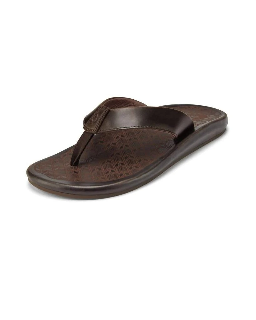 OluKai Men's Ilikai Flip-Flops In Dark Wood