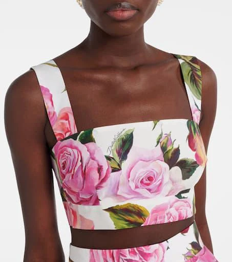 Dolce 
Gabbana Floral cotton poplin crop top 4
