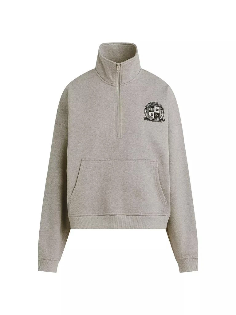 Favorite Daughter The Coaches Cotton-Blend Half-Zip Sweater 1