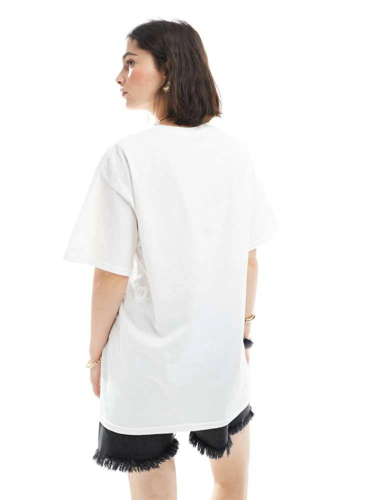 Miss Selfridge Miss Selfridge summer postcard graphic front print tee in white 4
