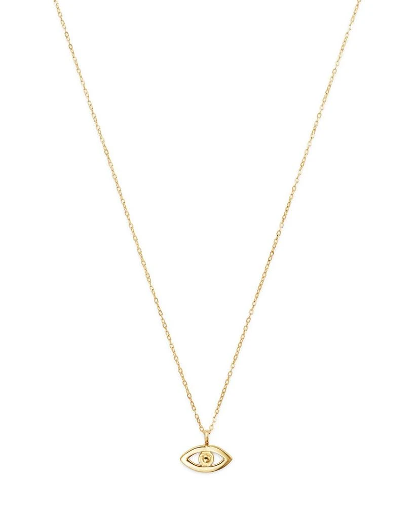 Moon & Meadow 14K Yellow Gold Evil Eye Pendant Necklace, 16" 1
