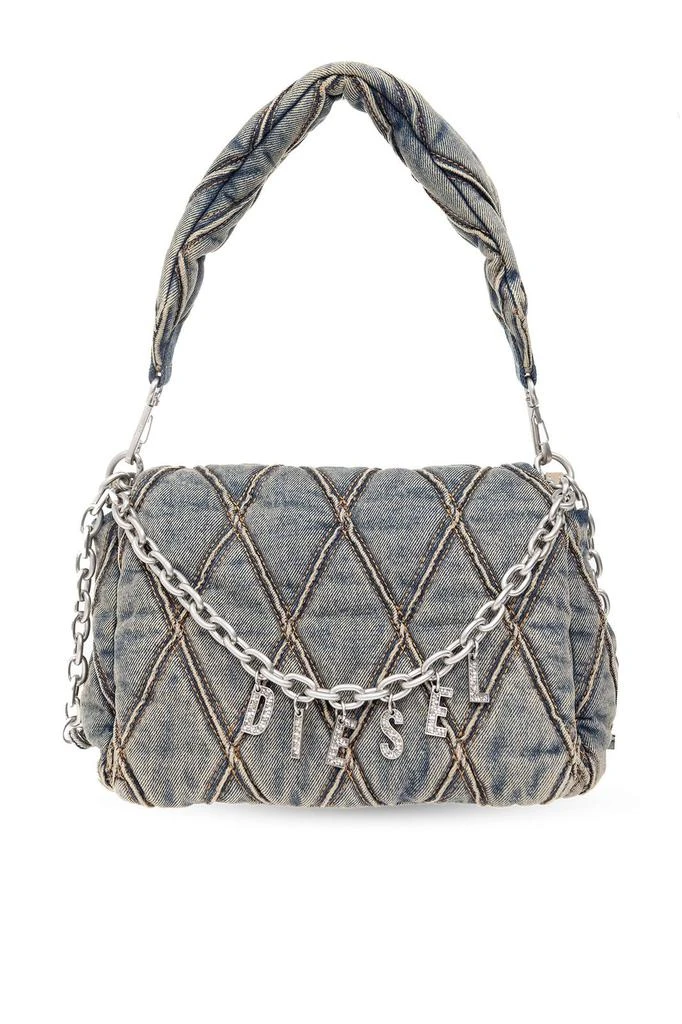 Diesel Diesel Charm-D Embellished Denim Shoulder Bag 1