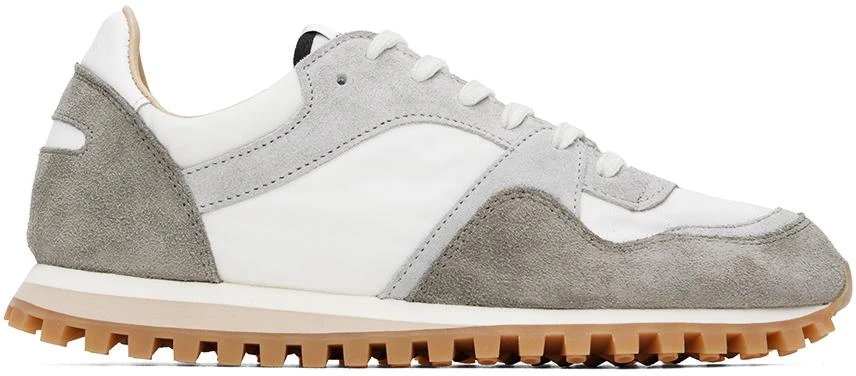 Spalwart White & Gray Marathon Trail Low Sneakers 1