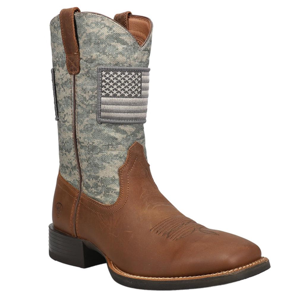 Ariat Sport Patriotic Pull On Square Toe Boots