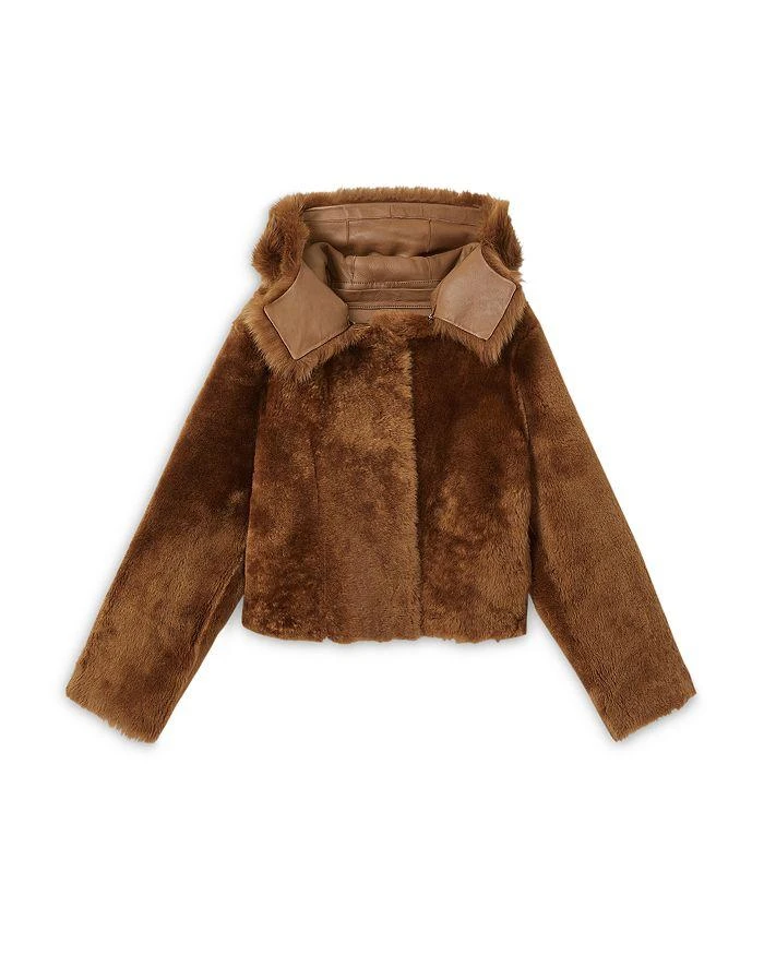 REISS Laure Hooded Shearling Jacket 7