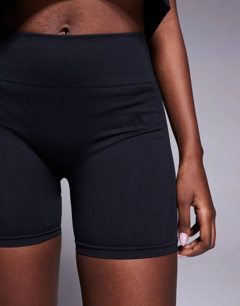 Adidas adidas Training knitted 4 inch shorts in black 4