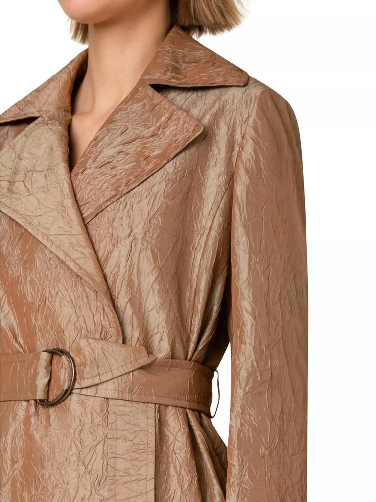 Akris Metallica Crinkle Trench Coat 6