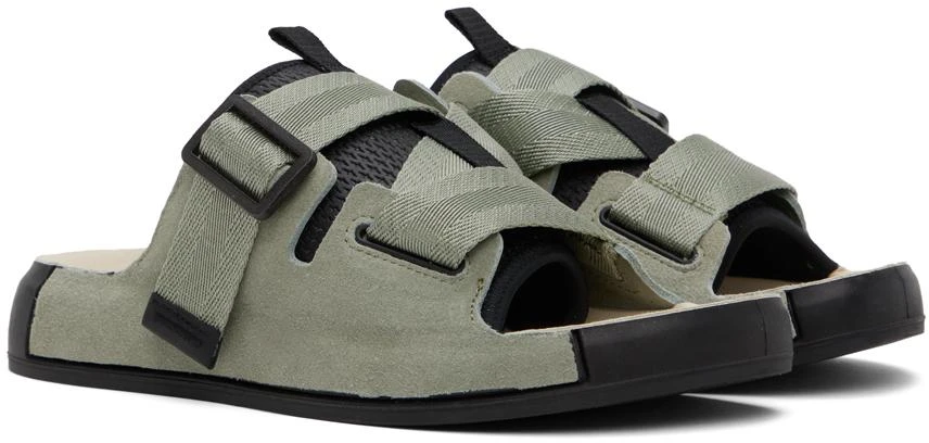 Stone Island Shadow Project Green Tape Sandals 4