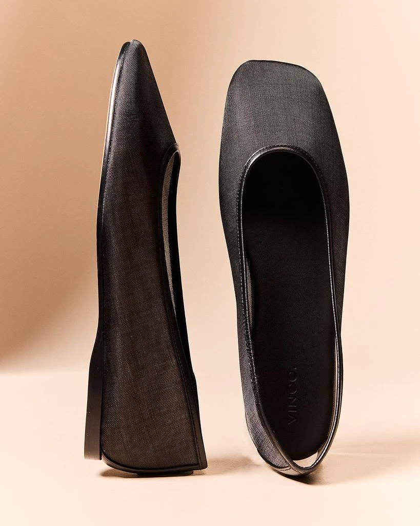Vince Leah Mesh Square-Toe Ballerina Flats 2