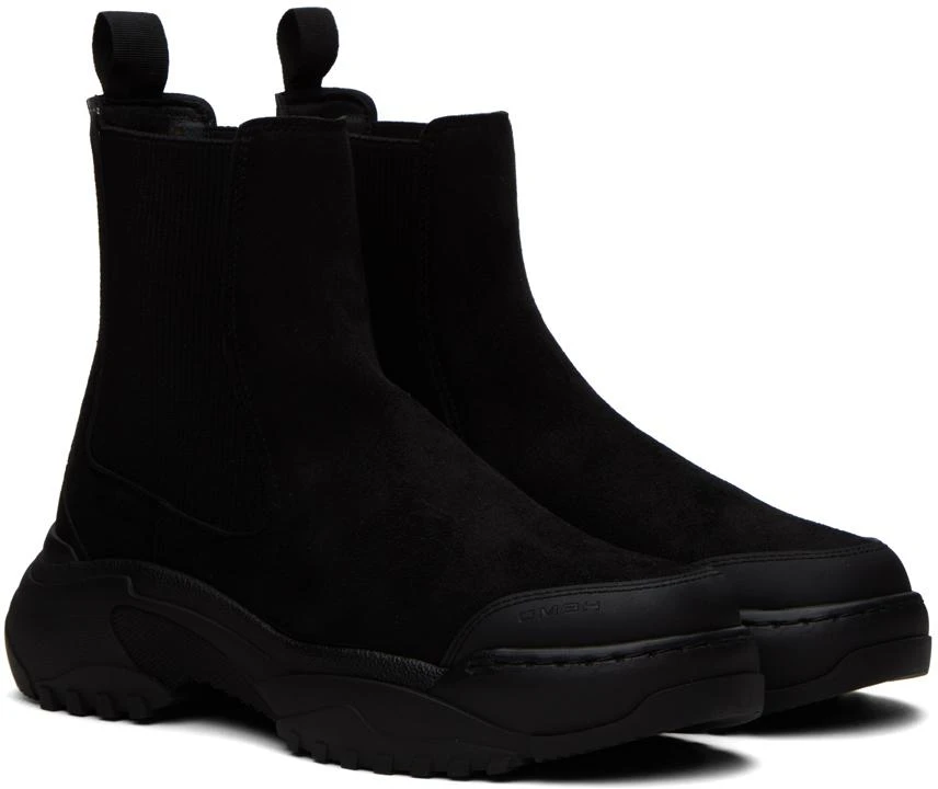 GmbH Black Faux-Suede Chelsea Boots 4