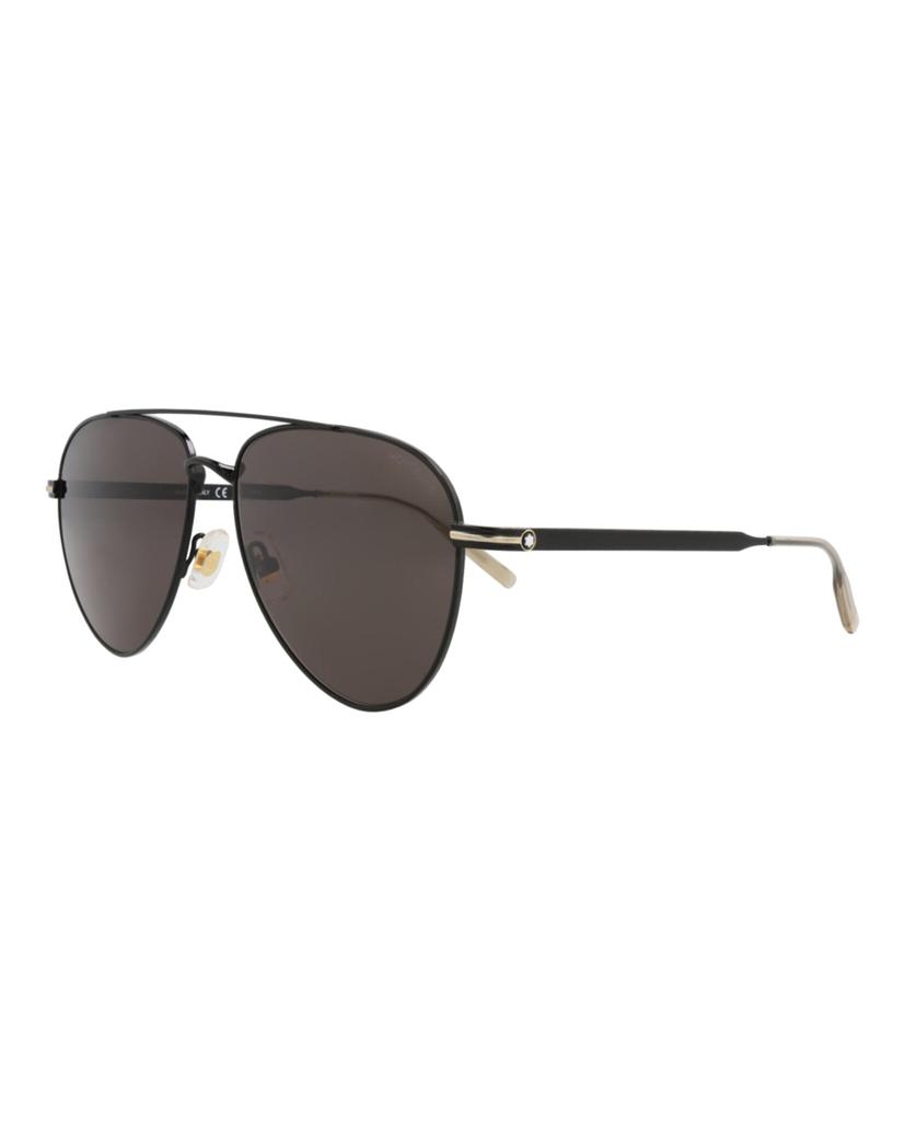 MontBlanc Aviator-Frame Metal Sunglasses