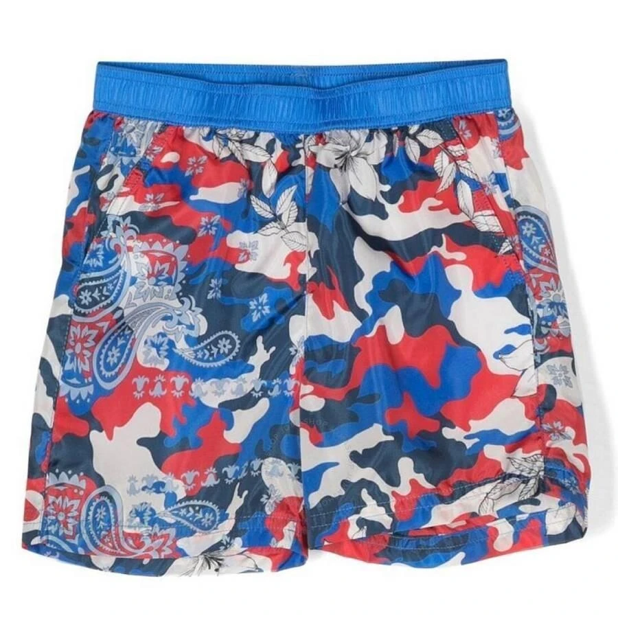 Moncler Kids Camouflage Maya Sea Print Swim Shorts 1