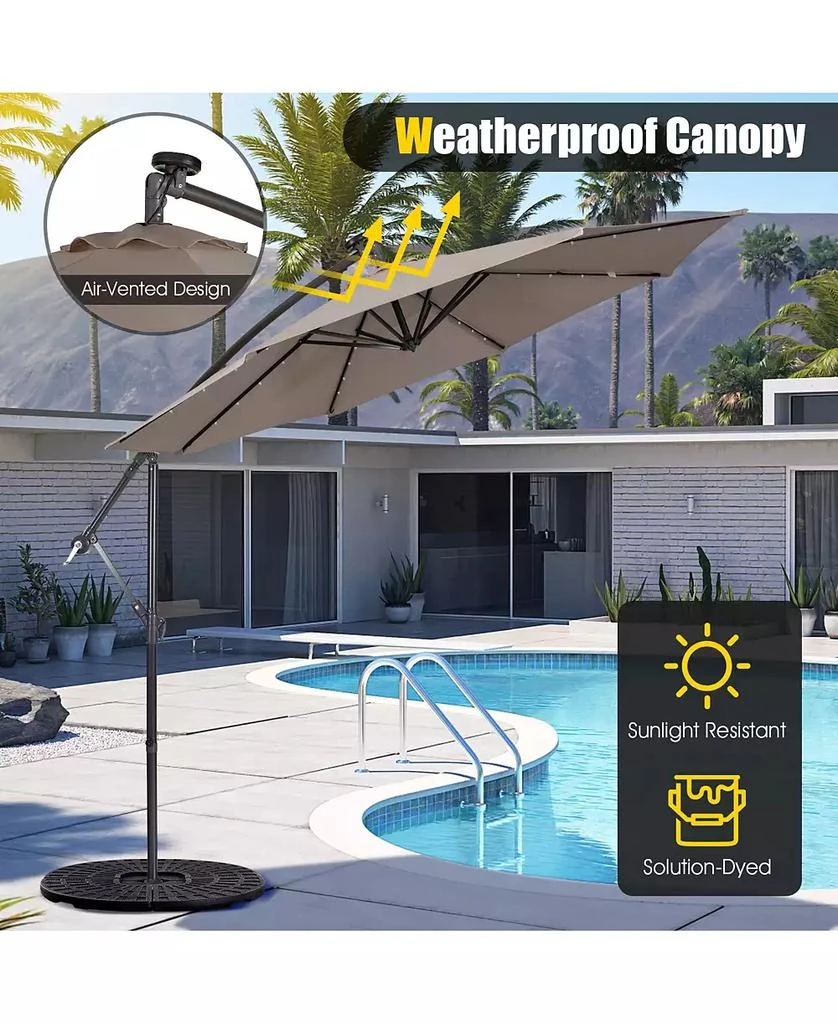GOUUN 10 Feet Patio Cantilever Umbrella with Tilting System 8