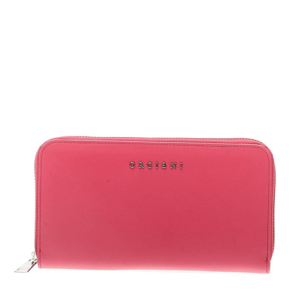 ORCIANI Full Zip Fuchsia Leather Wallet