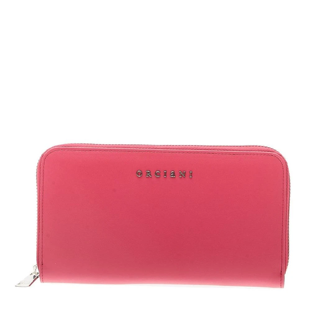 ORCIANI Full Zip Fuchsia Leather Wallet 1